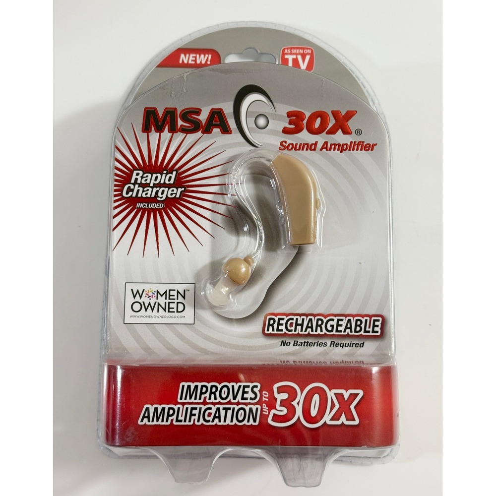 MSA 30X Sound Amplifier Unisex OS Tan‎ Rechargeable As Seen On TV New
